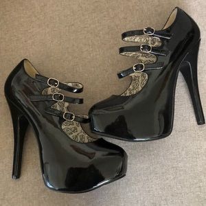 Bordello pleaser size 10 maryjane stiletto platform heels EUC exotic stripper